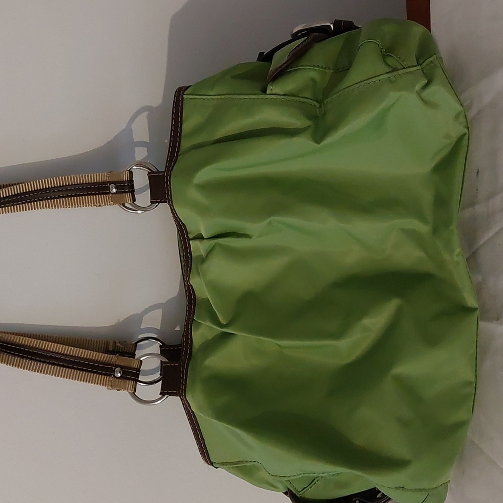 Franco Sarto green nylon shoulder bag - Picture 3 of 8